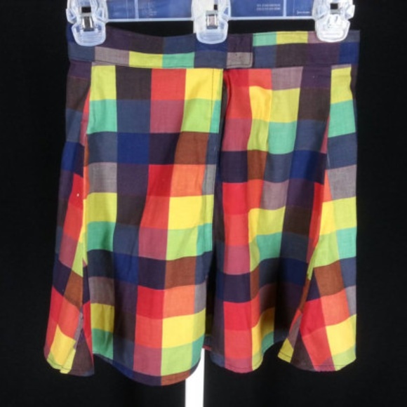 Mini colorful check flared skirt Small - Picture 2 of 2